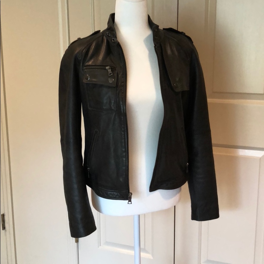 Banana Republic leather motorcycle jacket S